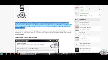 Unity Web Player 3D kurulum inceleme