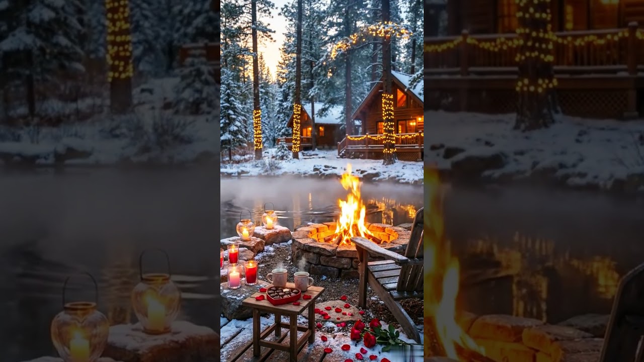 💖🔥 valentine day atmosphere | Soft Cozy Fireplace Ambience for Sleep, Study & Romantic Dreams