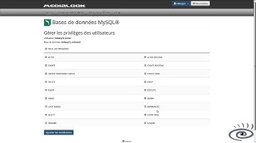 Sauvegarde indépendantes, bases MySQL, Création de compte etc.