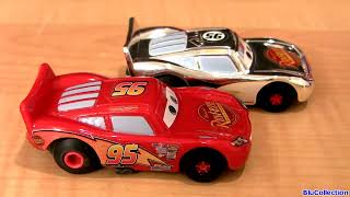 Cars Silver Stunt Racers Lightning Mcqueen Crank Launcher Playset Disney Pixar Toys Lanceur Chrome