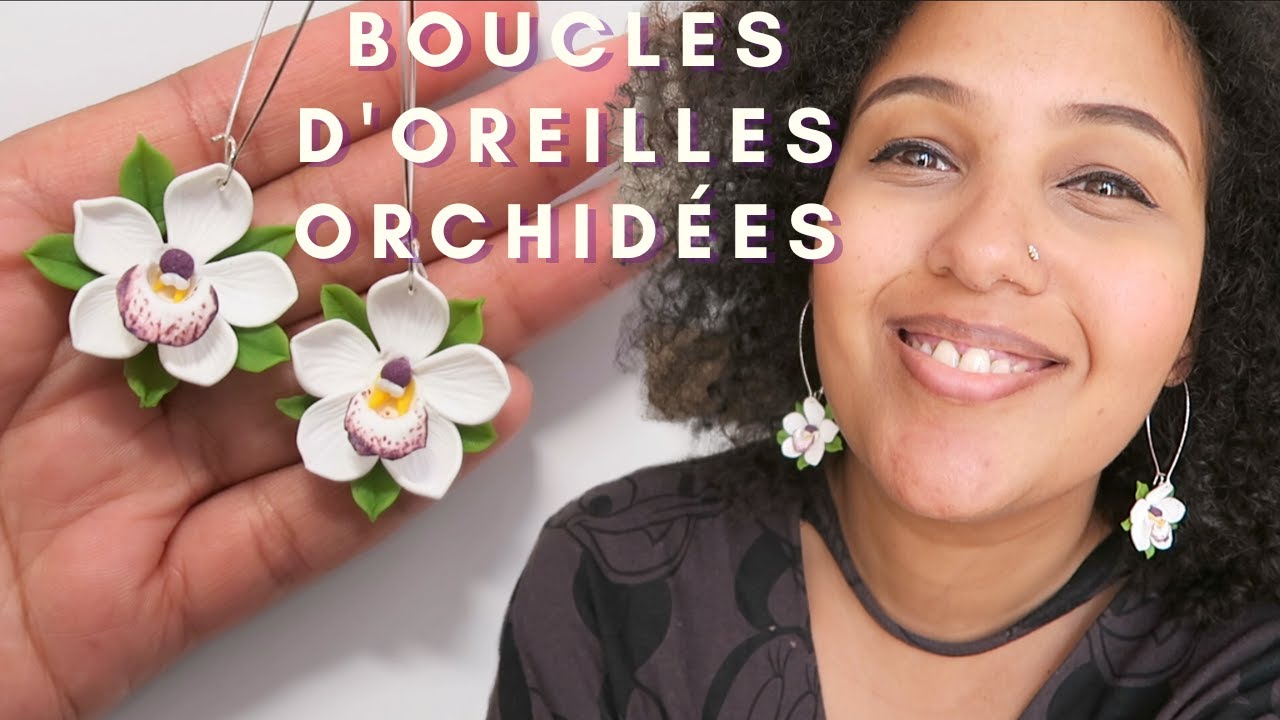 Polymer Clay Tutorial⎪Boucles d'oreilles Orchidées (Fête des Mères. Ou Pas 😇).