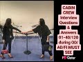 CABIN CREW Interview Questions&Answers 1-40/120 during OD/AD/FI MUST SEE