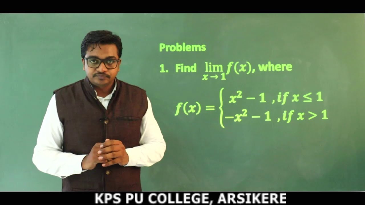 PUC - 1 / MATHS / LIMITS AND DERIVATIVES - 8 / SPECIAL FUNCTIOS  BY JSS SIR