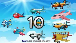 Ten Little Airplanes ✈️ | Fun Nursery Rhyme for Kids|  Learn to Count 1 to 10