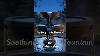 Water Fountain + Cricket Sounds for Deep Sleep #relaxation #sleepsounds #asmr