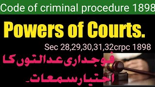 Trial of Offences Under sec 28,30,31,32 of Code of Criminal procedure 1898