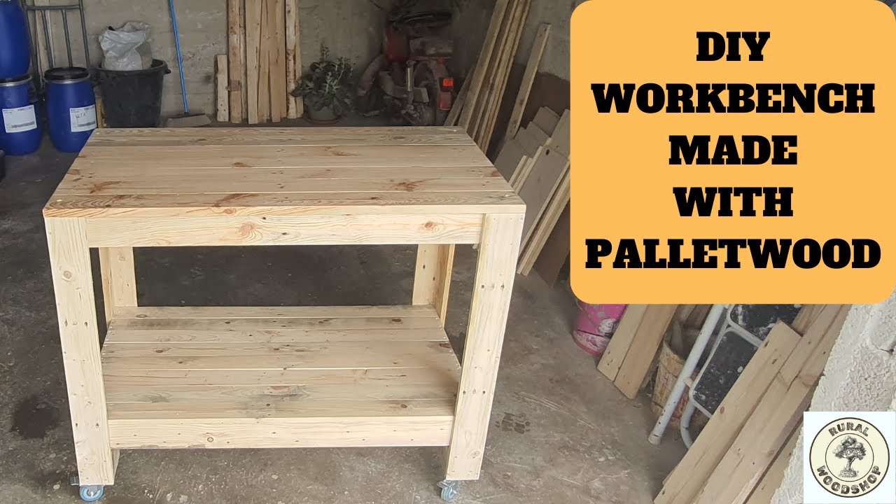 DIY easy small workbench with pallet wood