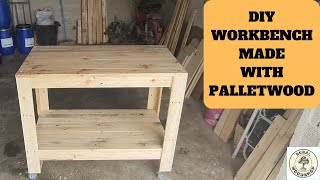DIY easy small workbench with pallet wood