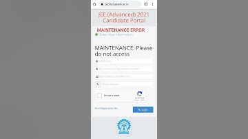 JEE ADVANCED ADMIT CARD MAINTENANCE ERROR | JEE ADVANCED 2021 ADMIT CARD RELEASED DOWNLOAD JEE IIT