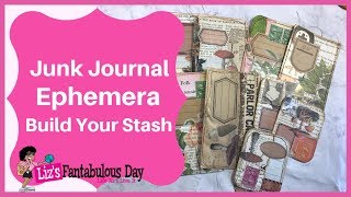 How to Make Collage Journal Cards - How to Build Your Ephemera Stash , Junk Journal Ephemera Ideas