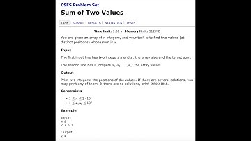 CSES | Sorting and Searching | Sum of Two Values
