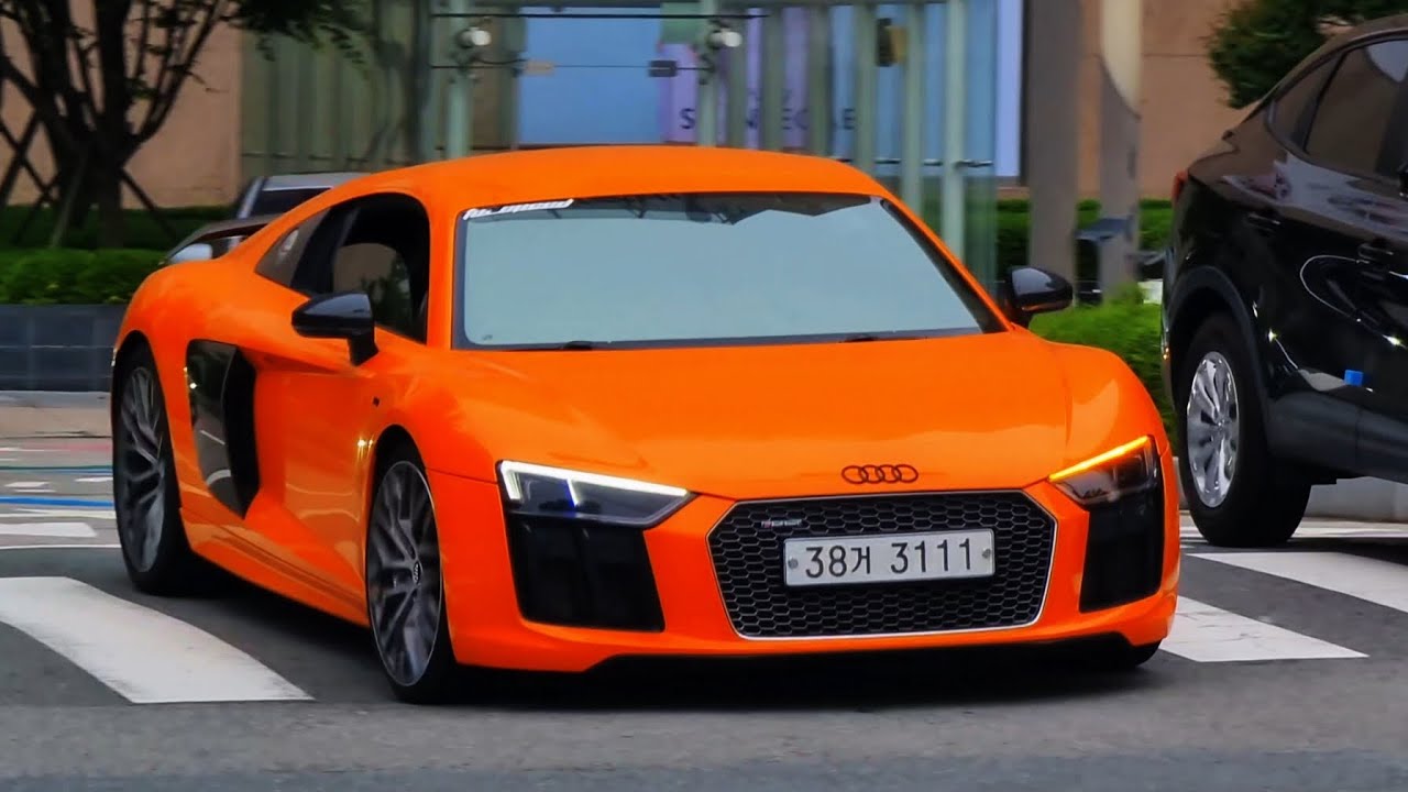 Orange V10 R8 V10 Orange Audi R8 | Carspotting EXS 2024 - YouTube