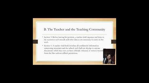 lesson 3.  " The Code of Ethics for Professional Teacher"