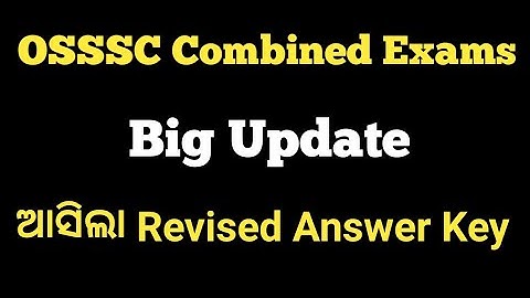 OSSSC Revised Answer Key Published