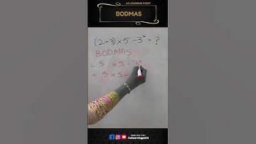 BODMAS Rule (2+3)*5-3^2=?  | AS Learning Point #shorts #aslearningpoint