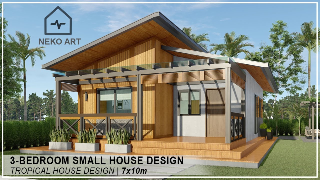 3 Bedroom Tropical Small House Design