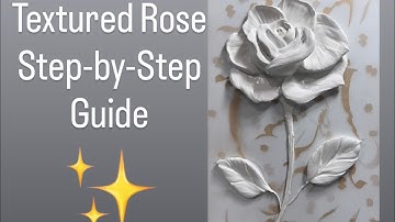 Textured 3D Rose Art 🌹 | Stunning Sculpted Flower Using Piping Bag & Texture Paste Tutorial