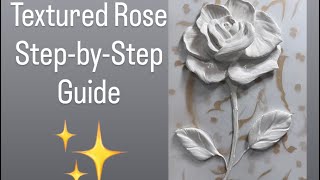 Textured 3D Rose Art Stunning Sculpted Flower Using Piping Bag & Texture Paste Tutorial