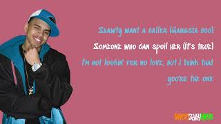Chris Brown - Gangsta Boo [LYRIC VIDEO]