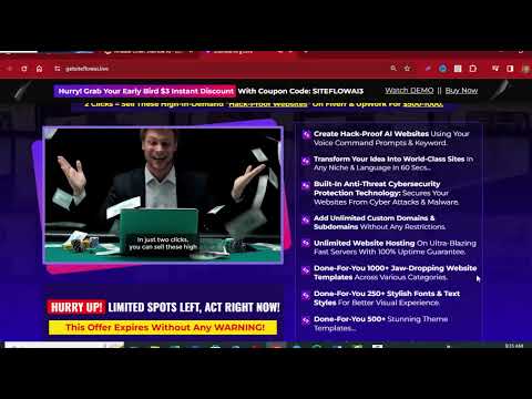 SiteFlow AI Review - Latest 2024 Tech AI Website Builder