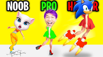 Can We Go NOOB vs PRO vs HACKER In SHOE RACE!? (FUNNY APP GAME!)