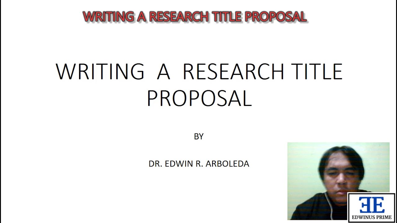 proposal research title