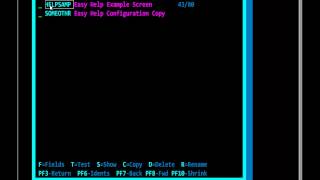 Easy Help for CICS Administration 01 - Screen Directory