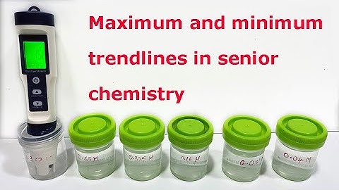 Maximum and minimum trendlines in senior chemistry