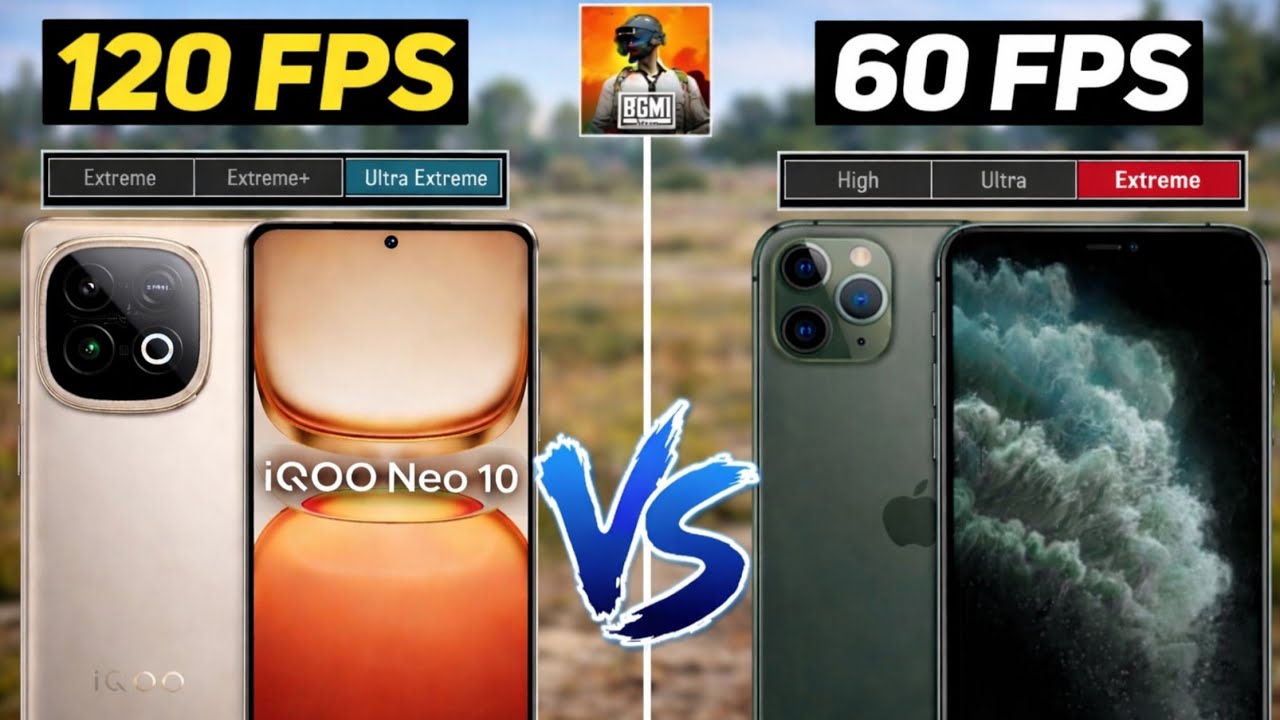 iPhone 60 FPS vs Android 120 FPS BGMI 🔥 Best BGMI Gaming Phone in 2026