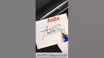 ✅ Anita Name Signature Request Done 🍂🔥 #brollart