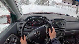 2003 Honda Pilot EX - POV Snow Drive (Binaural Audio)