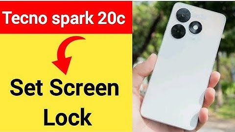 Tecno Spark 20c me screen lock kaise Lagaye, how to set screen lock