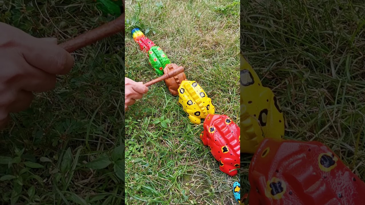 Funny Wooden Frog Instrument 01 