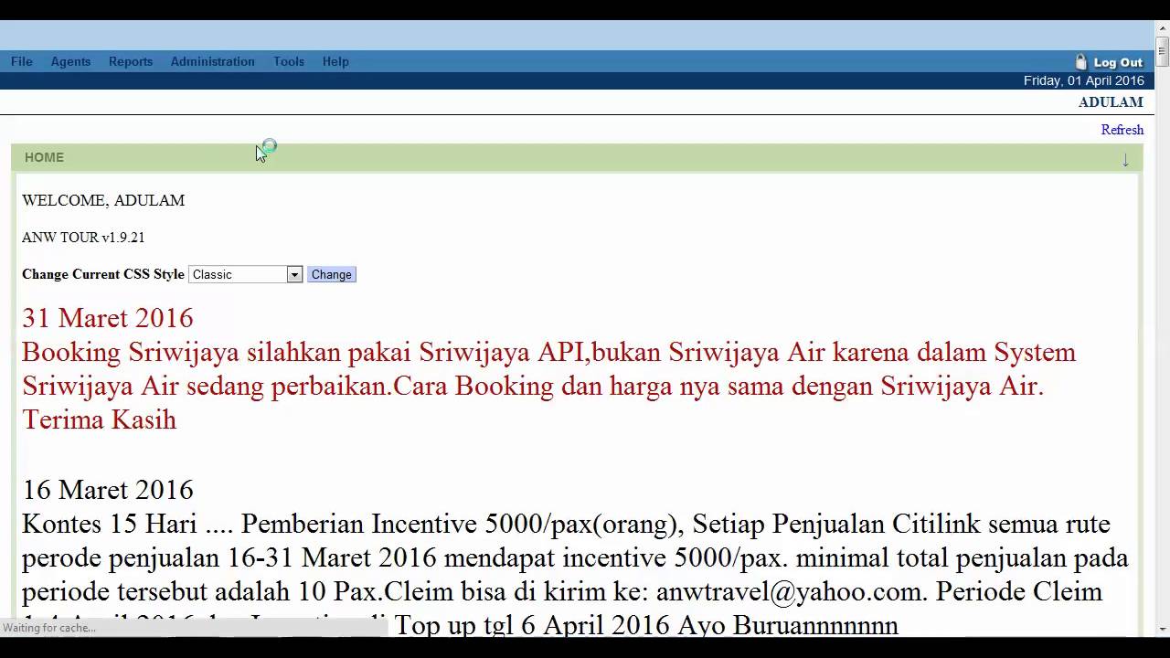 TUTORIAL ANW # Panduan Cara Mencari Bookingan ANW SYSTEM - YouTube