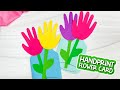 Handprint Flower Card Craft For Kids