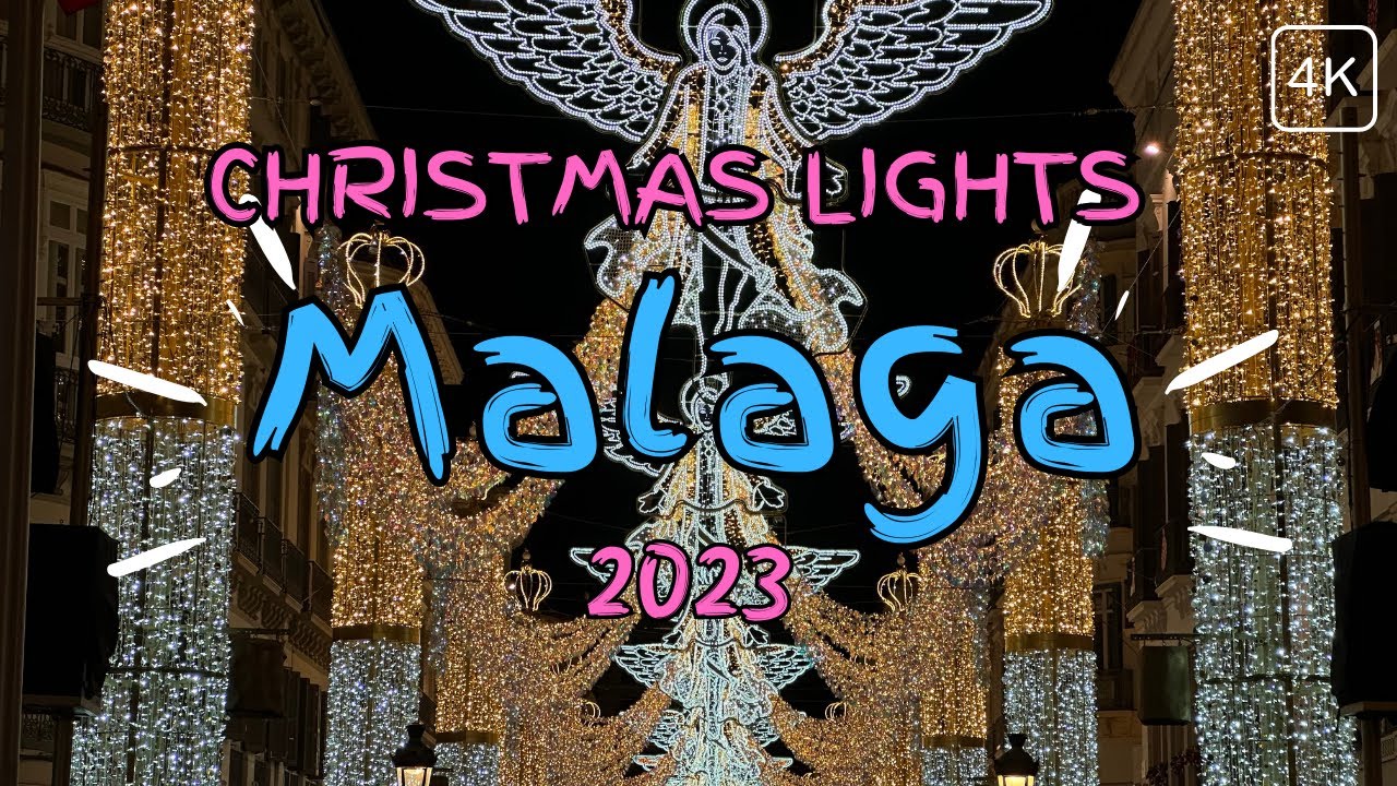 Málaga Spain Christmas Lights Show, Costa del Sol Espectáculo de Luces
