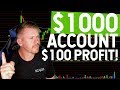 DAY TRADING $1000 DOLLARS! $100 PROFIT!