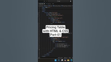 Build a Pricing Table with HTML & CSS - Part 1 | #shorts #htmlcss #webdesign #webdevelopment #webdev