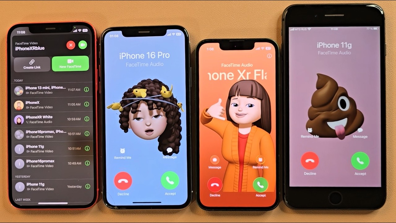 Outgoing Call Ios Facetime Incoming call &Outgoing call iPhone X iPhone 13mini iPhone 8 ...
