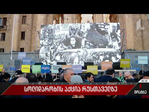 სოლიდარობის აქცია რუსთაველზე