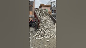 Satisfying Video of Tiles unloading at Street
