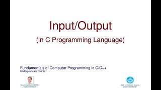 FCP06 - Input and Output in C