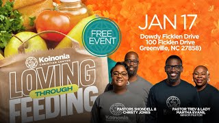 LOVING THROUGH FEEDING: Jan 17 | Greenville, NC (Free Event)