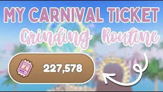 My New Carnival Ticket GRINDING ROUTINE! ~40K Per Hour + Ranking Other Methods | Wild Horse Islands