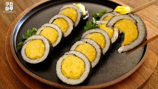 Fried Egg?? Tasty Egg Sushi In the Rice!! Egg Gimbap!!