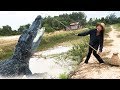 Terrifying! Brave Girl Catches UNCAGE CROCODILE While Fishing - How to c...