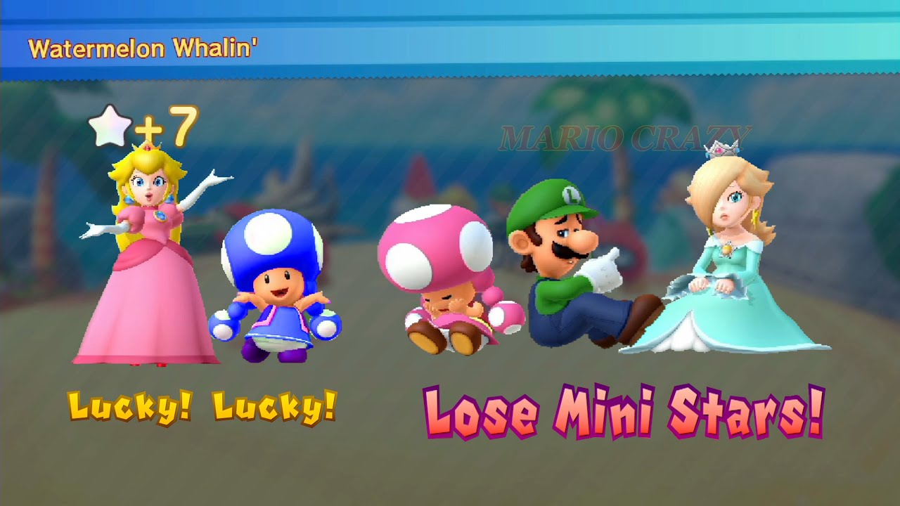 Mario Party 10 Haunted Trail Peach vs Rosalina vs Toadette vs Luigi