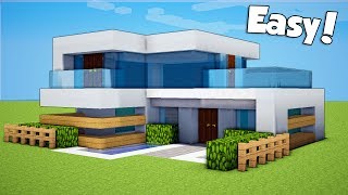 Minecraft: How To Build A Small & Easy Modern House - Tutorial