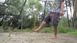 Foot stick balance Trick