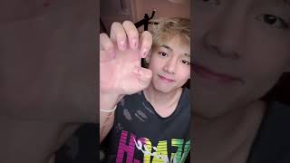 Love his nail art ???kimtaehyung v taekook taelice btsarmy bias forever rocachannel???